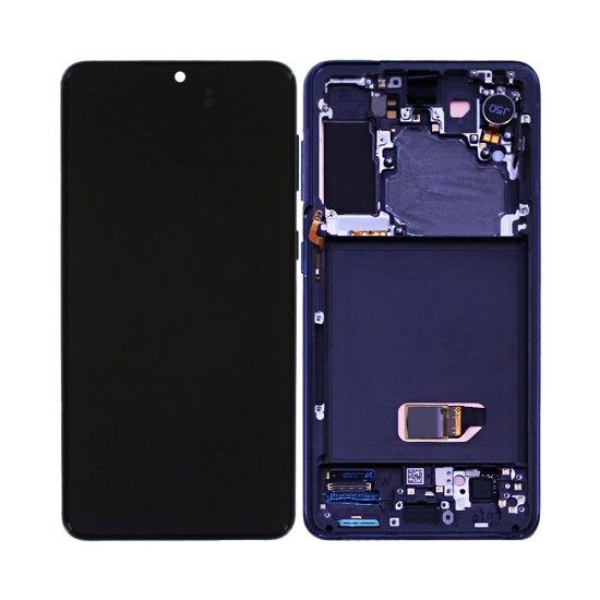 Touch+Display+Frame Samsung Galaxy S21 5G/G991 com Camera Service Pack Cinza Fantasma